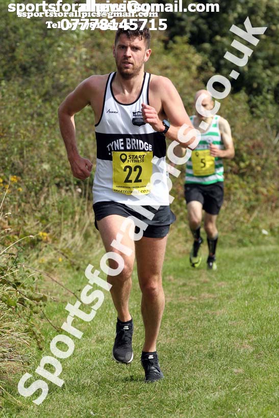 Senior mens relay 2019 Sunderland Harriers Open Cross Country. Photo:  David T. Hewitson/Sports for All Pics